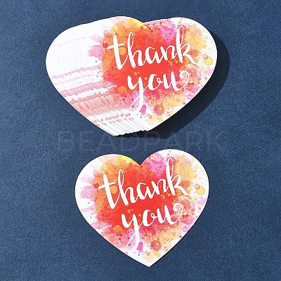 Coated Paper Thank You Greeting Card DIY-FS0007-76D-1