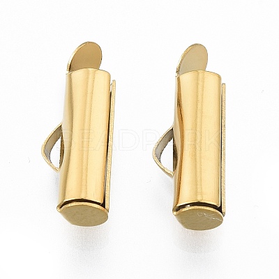 304 Stainless Steel Slide On End Clasp Tubes X-STAS-S115-01D-G-1