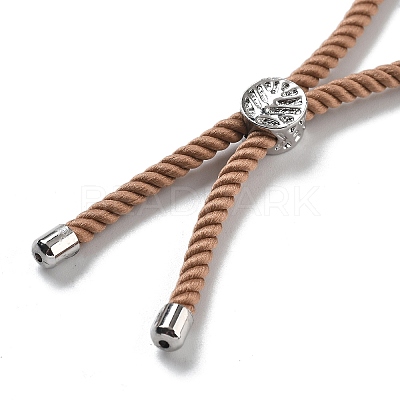 Twisted Nylon Cord Silder Bracelets DIY-B066-03P-03-1