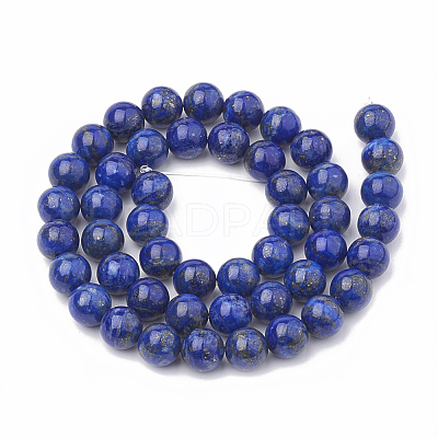 Natural Lapis Lazuli Beads Strands G-S333-6mm-013-1