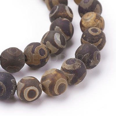 Tibetan Style dZi Beads G-G039-8mm-M-1