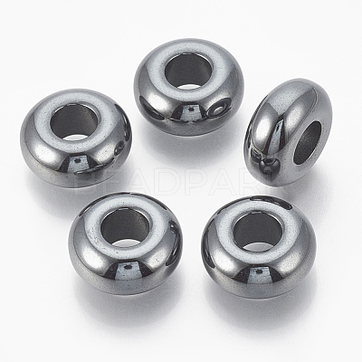Synthetic Non-magnetic Hematite European Beads G-T094-11J-1