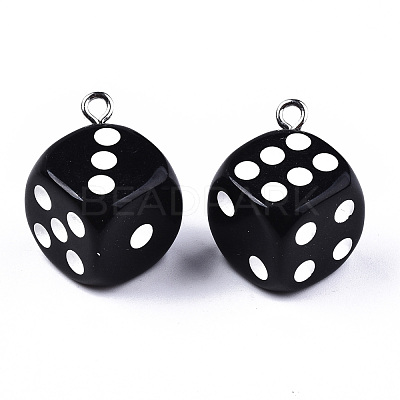 Opaque Epoxy Resin Pendants CRES-N025-12A-B01-1
