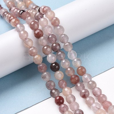 Natural Violet Strawberry Quartz Beads Strands G-E571-02A-1