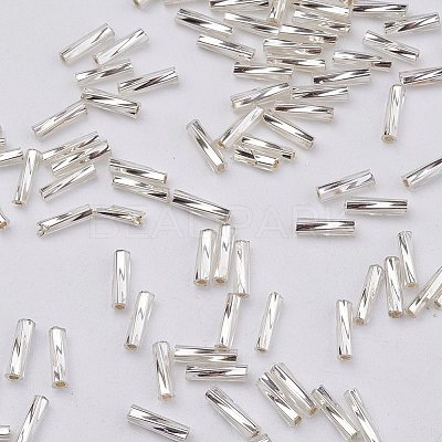 Glass Twisted Bugle Beads SEED-E002-12mm-821#-1