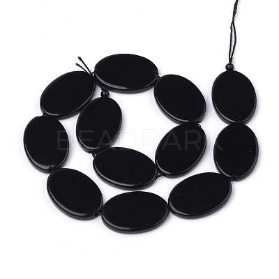 Synthetic Black Stone Beads Strands X-G-Q949-006-1