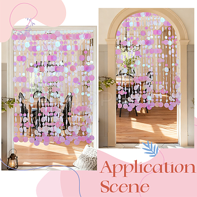 20Pcs PVC Sequin Round Beaded Curtain AJEW-CN0006-55A-1