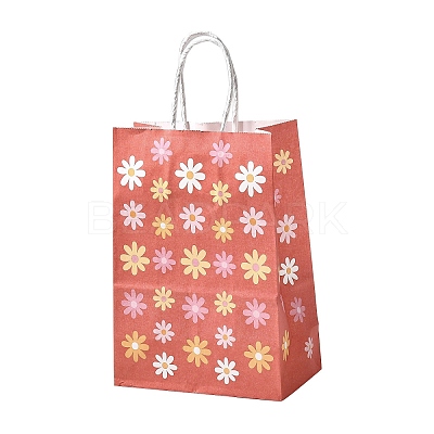 Rectangle with Sunflower Pattern Paper Gift Bags LS-CARB-L012-01C-1