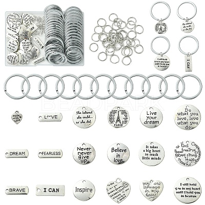 English Lettering Keychain DIY Sets FIND-YW0005-06-1