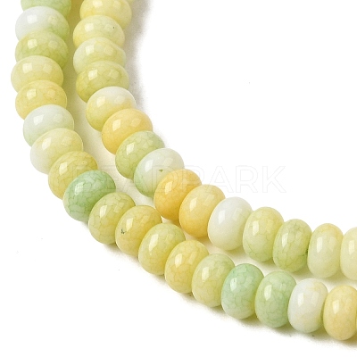 Cracked Opaque Glass Beads Strand GLAA-D306-A03-1