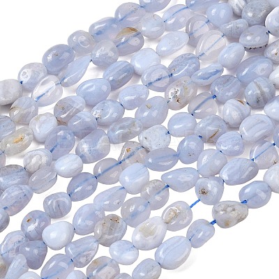 Nautral Blue Lace Agate Beads Strands G-H330-A01-1