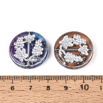Baking Paint Transparent Glass Beads DGLA-N018-24B-1