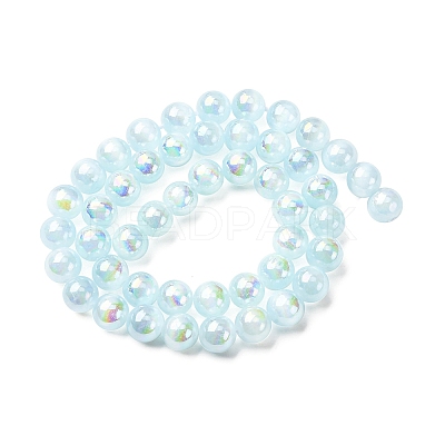 Plating Natural Selenite Beads Strands G-G120-A01-01-03-1