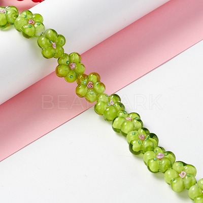Handmade Lampwork Beads Strands LAMP-D015-08E-1