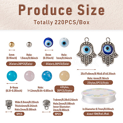 DIY Evil Eye Bracelet Making Kit DIY-FW0001-33-1