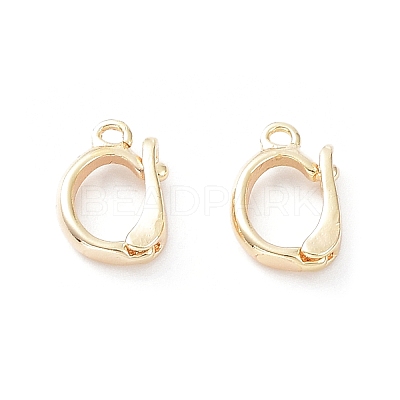 Rack Plating Brass Fold Over Clasps KK-A183-09G-1