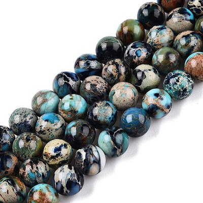Natural Imperial Jasper Beads Strands G-N342-63D-1