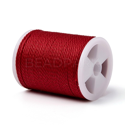 Round Waxed Polyester Cord YC-G006-01-1.0mm-32-1