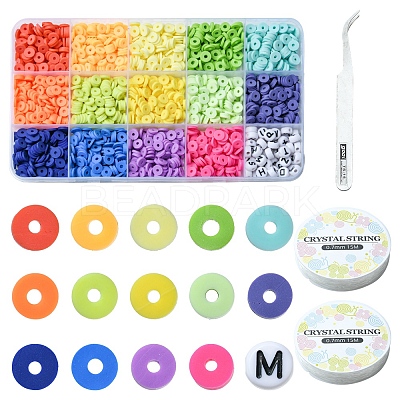 DIY Heishi Word Bracelet Making Kit DIY-YW0006-44-1