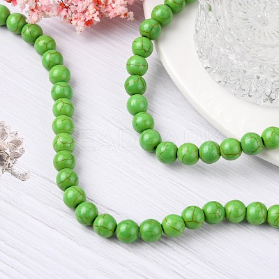Synthetic Turquoise Beads Strands TURQ-G106-8mm-02B-1