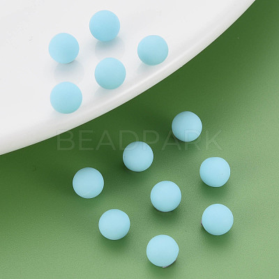 Opaque Acrylic Beads PAB702Y-B01-07-1