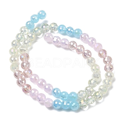 Electroplate Glass Beads Strands EGLA-D300-06-6mm-08-1