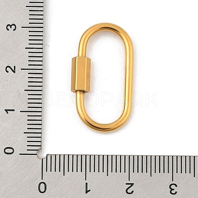 Ion Plating(IP) 304 Stainless Steel Screw Carabiner Lock Charms STAS-H107-04D-G-1