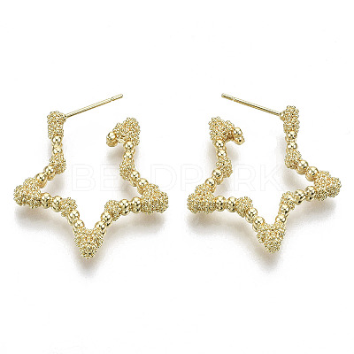 Brass Stud Earring KK-N232-113-NF-1
