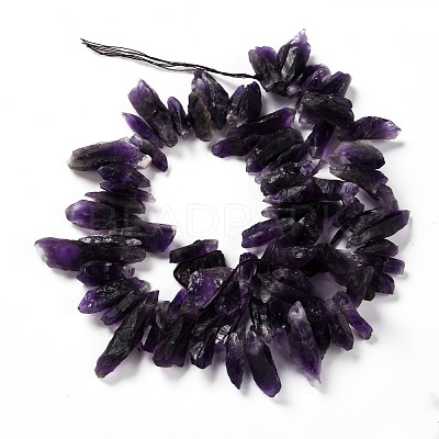 Rough Raw Natural Amethyst Beads Strands G-G010-12-1