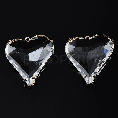 Transparent Glass Pendants GLAA-Q088-022-1