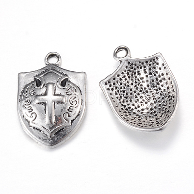 Tibetan Style Alloy Pendants X-TIBEP-Q062-14AS-RS-1