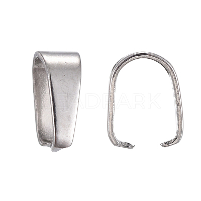 Tarnish Resistant 201 Stainless Steel Snap on Bails for Pendant Making X-STAS-K146-067-3x7mm-1