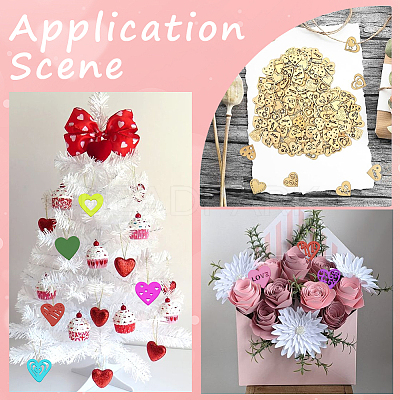 4 Sets Unfinished Wood Cutouts Ornaments WOOD-SC0001-91A-1