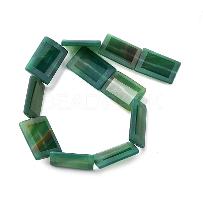 Natural Green Onyx Agate Beads Strands G-P570-D01-01-1