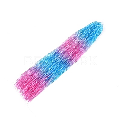 Gradient Color Baking Paint Glass Bead Strands DGLA-A039-T2mm-A06-1