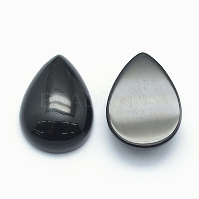 Natural Obsidian Cabochons G-E491-B-07-1