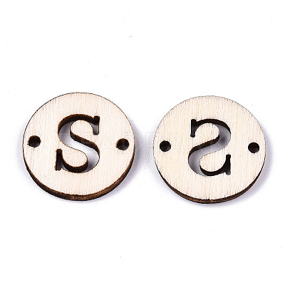 Unfinished Natural Poplar Wood Links Connectors WOOD-S045-140A-01S-1