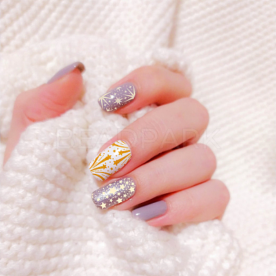 Stainless Steel DIY Nail Art Templates MRMJ-WH0092-042-1