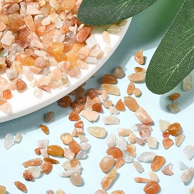 Natural Red Aventurine Chip Beads X-G-O103-01-1