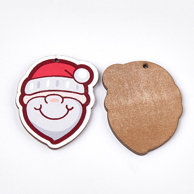 Printed Basswood Pendants WOOD-S045-049-1