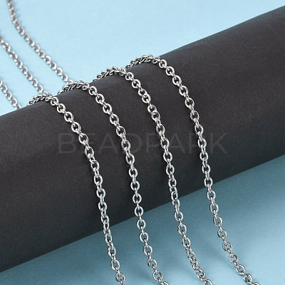 Tarnish Resistant 3.28 Feet 304 Stainless Steel Cable Chains X-CHS-R008-12-1