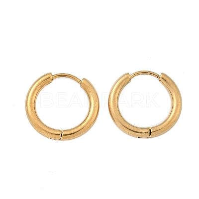 Ion Plating(IP) 304 Stainless Steel Huggie Hoop Earrings EJEW-F111B-17mm-G-1