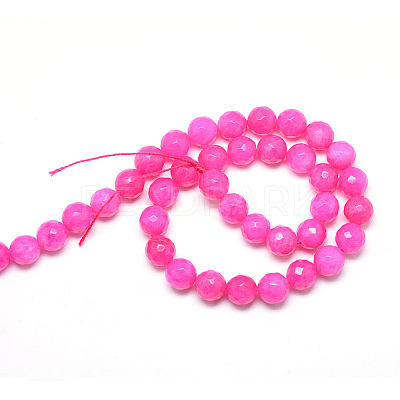 Natural White Jade Bead Strands G-R346-8mm-14-1