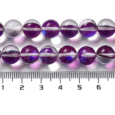 Synthetic Moonstone Beads Strands G-P528-J03-24-1