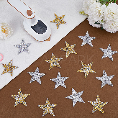 16Pcs 2 Colors Plastic Clothing Patches FIND-GF0008-80-1