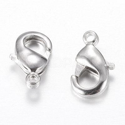 Brass Lobster Claw Clasps KK-904-N-NF-1