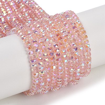 Electroplate Glass Beads Strands X-GLAA-Q105-03B-1