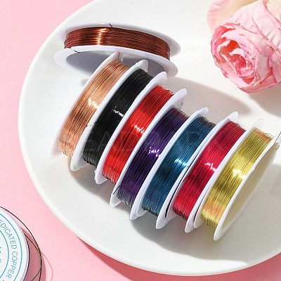 Round Copper Jewelry Wire CWIR-S002-0.4mm-M-1