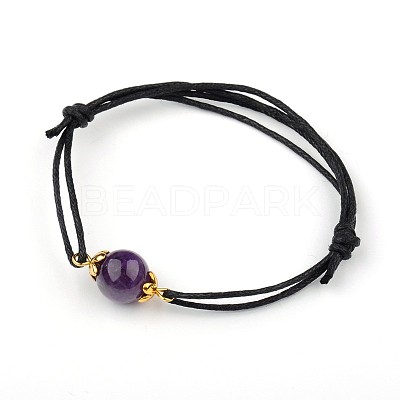 Gemstone Adjustable Link Bracelets BJEW-JB01554-05-1