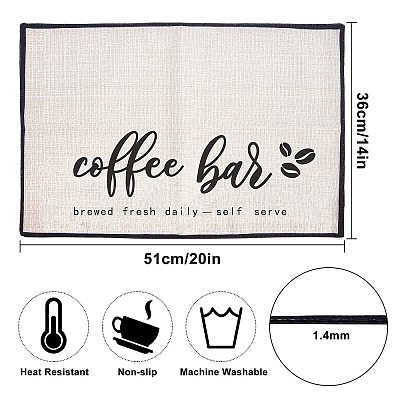 Coffee Theme Diablement Fort Cup Mats AJEW-WH0201-001-1